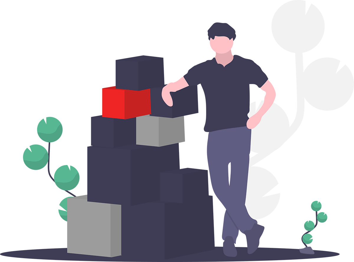 man-looking-at-work-piling-up-icon